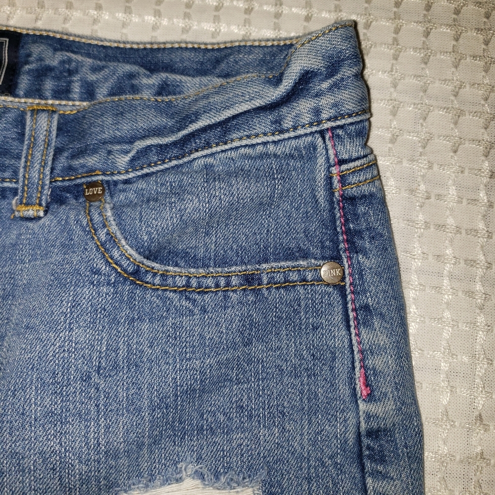 VICTORIA SECRET PINK MINI JEAN SKIRT - Picture 4 of 10